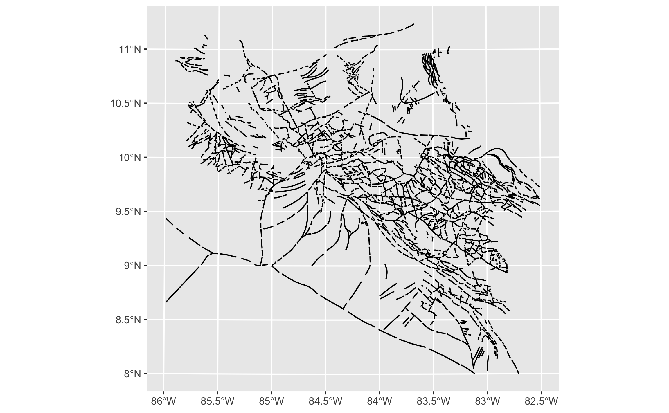 Mapa básico en *ggplot2*